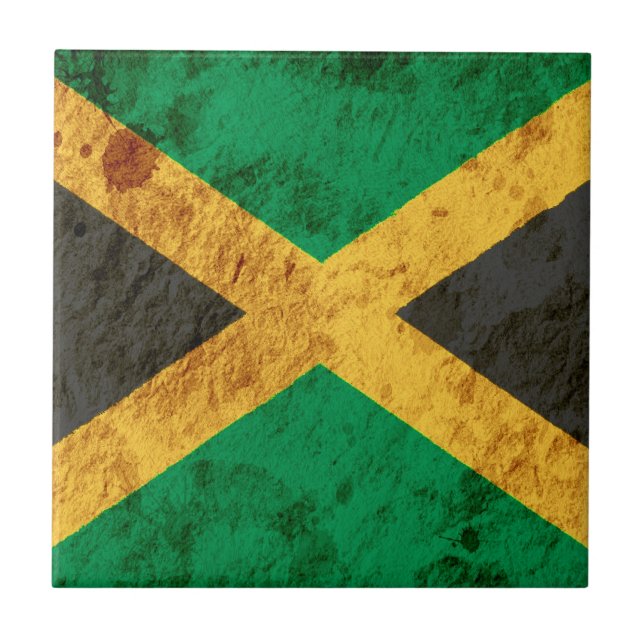 Carreau Drapeau jamaïcain rocailleux (Devant)
