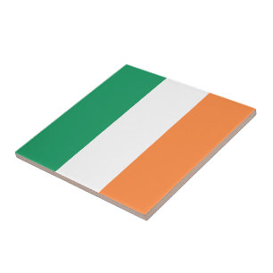 Carreau drapeau tricolore irlandais patriotique moderne