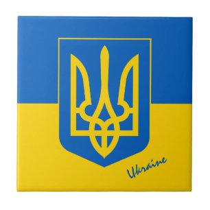 Carreau Drapeau ukrainien & Ukraine Accueil, Cuisine / spo