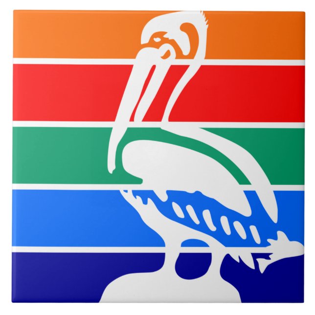 Carreau Drapeau urbain de Saint-Pétersbourg (Floride) (Devant)