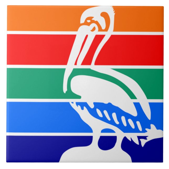 Carreau Drapeau urbain de Saint-Pétersbourg (Floride) (Devant)