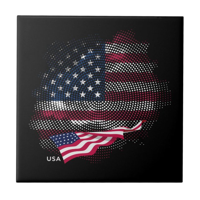 Carreau Drapeau USA (Devant)