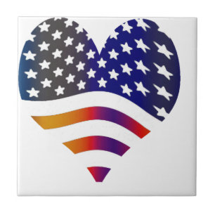 Carreau drapeau usa coeur amour américain honneur troupes 