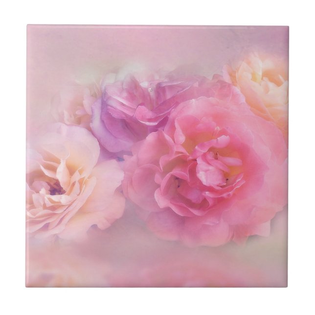 Carreau Dreamy Pastel Roses (Devant)