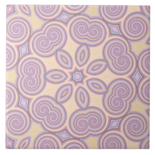 Carreau Dreamy Swirls - Pastel Motif psychédélique