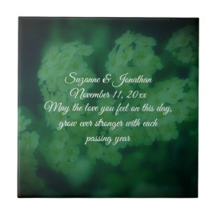 Carreau Dreamy Wild Roses Floral Mariage personnalisé