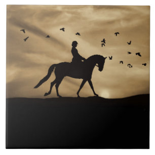 Carreau Dressage Cheval et Rider Art
