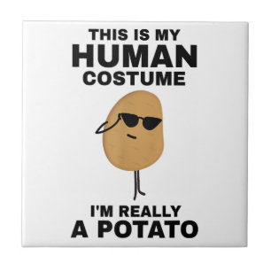 Carreau Drôle C'est mon costume humain Je suis vraiment un