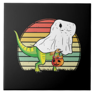 Carreau Drôle de dinosaure fantôme Halloween