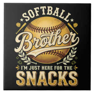 Carreau Drôle de frère de softball Snacks Sports
