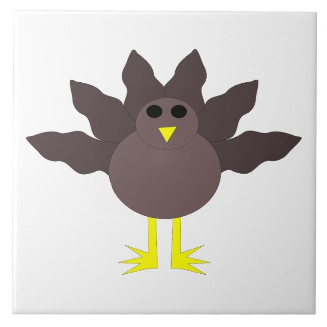 Carreau Drôle Thanksgiving Turkey Tile (Devant)