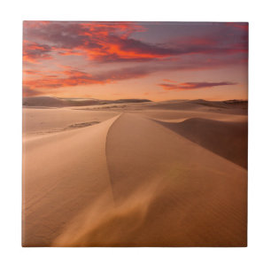 Carreau Dunes de sable dans le désert au coucher du soleil