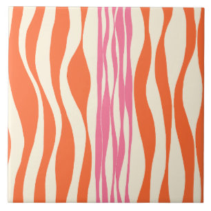 Carreau Ebb et flux - rose, orange et crème