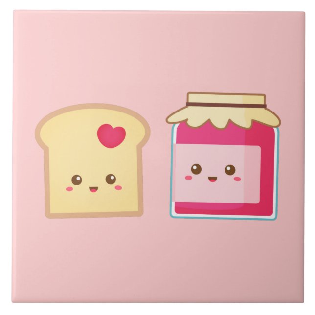 Carreau Écartez l'amour avec du pain grillé et la (Devant)