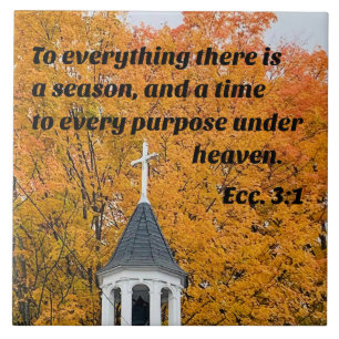 Carreau Ecclesiastes 3:1 À tout il y a une saison