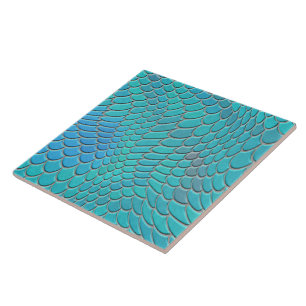 Carreau Échelle de sirène bleue, échelle de poisson
