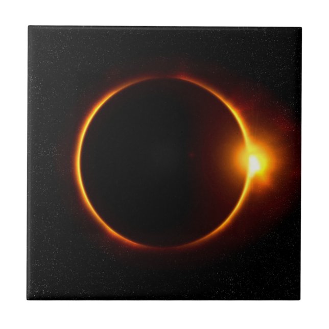 Carreau Éclipse solaire Sun foncé et lune (Devant)