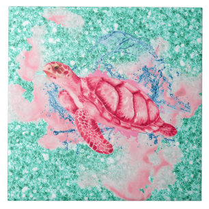 Carreau Éclosion de la tortue de mer