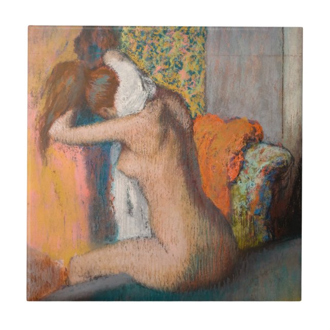Carreau Edgar Degas - Après le bain, une femme essuie le c (Devant)