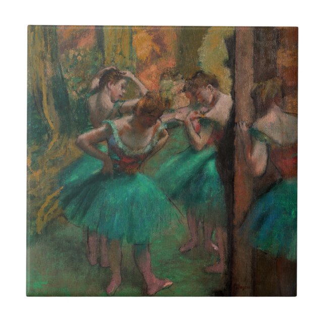 Carreau Edgar Degas - Danseurs, rose et vert (Devant)