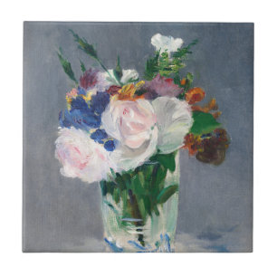 Carreau Edouard Manet - Fleurs dans un Vase de Cristal