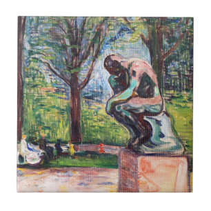Carreau Edvard Munch - Le penseur de Rodin