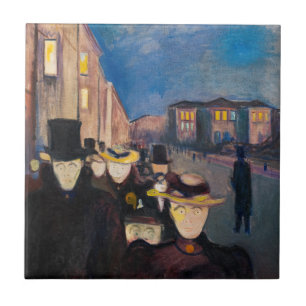 Carreau Edvard Munch - Soirée sur Karl Johan Street