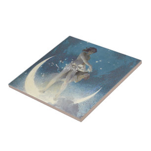 Carreau Edwin Blashfield Étoiles Scatting Art Nouveau