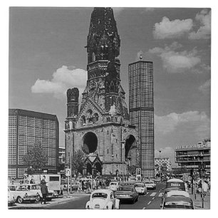 Carreau Église vintage du Souvenir de Berlin-Kaiser-Wilhel