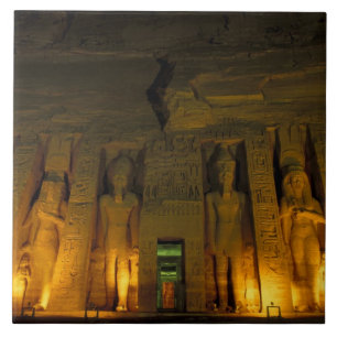 Carreau Egypte, Abu Simbel, Façade éclairée de Small
