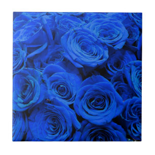 Carreau Elégant bleu rose bleu fleurs bleu bleu bleu flora