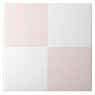 Carreau Elégant Carrelage en céramique rose blanc À damier