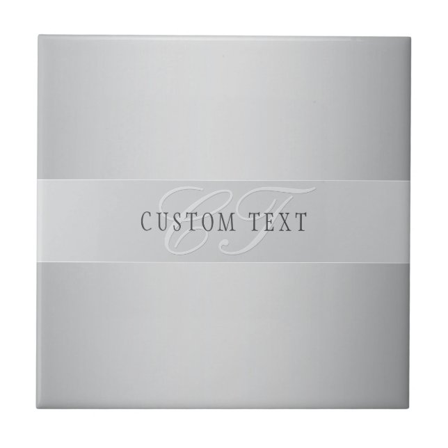 Carreau Élégant écriture de script de monogramme modifiabl (Devant)