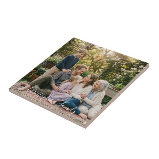 Carreau Elegant Family Photo Personalized 