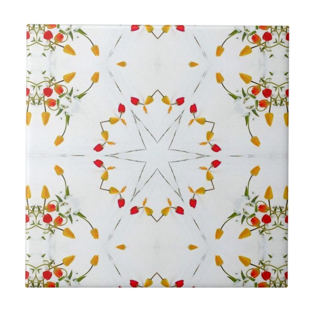 Carreau Élégant floral Vintage (Devant)