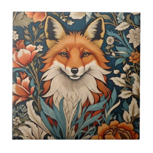 Carreau Elégant Fox William Morris Inspiré Floral