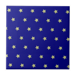 Carreau Elegant Gold & Blue Star Pattern