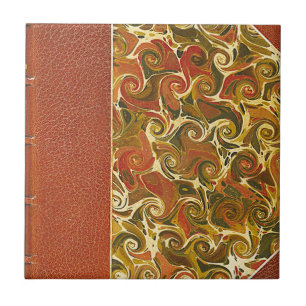 Carreau Élégant livre d'antiquités, Motif de swirl orné