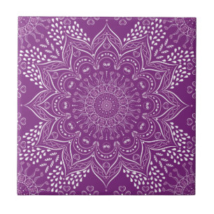 Carreau Elégant mandala violet