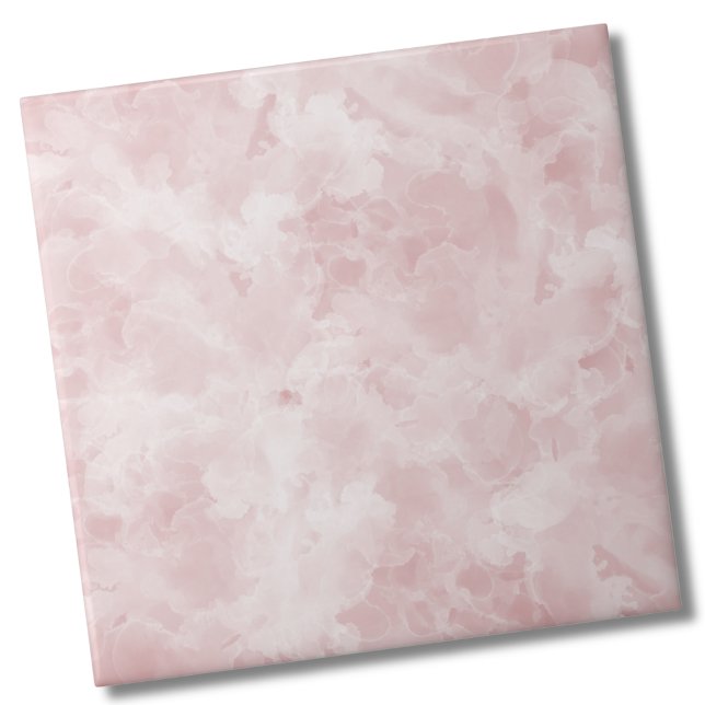 Carreau Élégant marbre rose pâle (Elegant Marble Blush Pink Ceramic Tile)