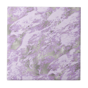 Carreau Élégant Motif Abstrait chic violet