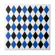 Elégant motif géométrique Noir Bleu Blanc