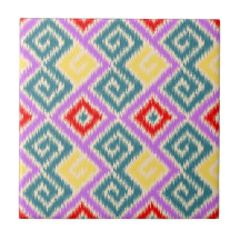 Élégant motif mexicain ikat joyeux Kitchen violet