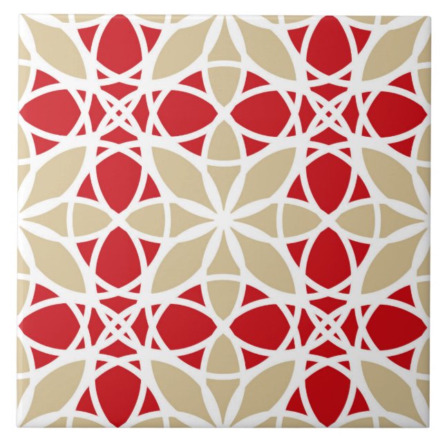 Carreau Élégant motif ornemental, semence de vie (Devant)