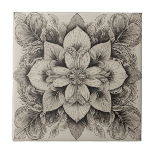 Carreau Élégant noir et blanc