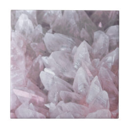 Carreau Elégant Quartz rose Gem Esprit corps esprit énergi