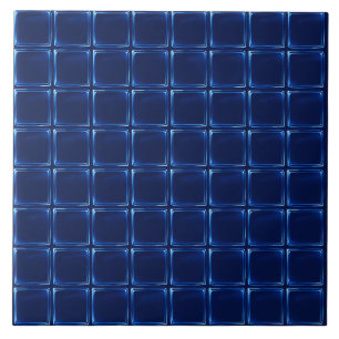 Carreau Élégant style bleu marine Buffalo Plaid 