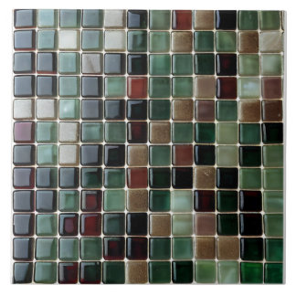 Carreau Elegant stylish Emerald Green & Gold Agate mosaic