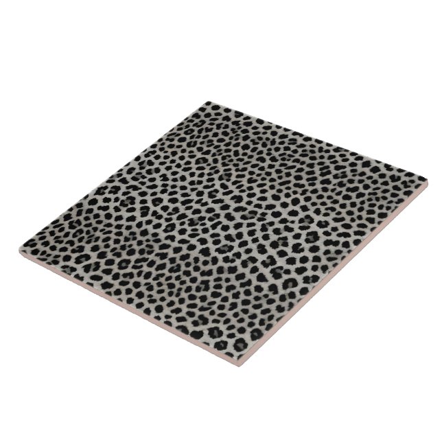 Carreau Elégante collection tendance Leopard blanc de luxe (Côté)