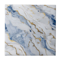 Elégante motif en granit bleu blanc